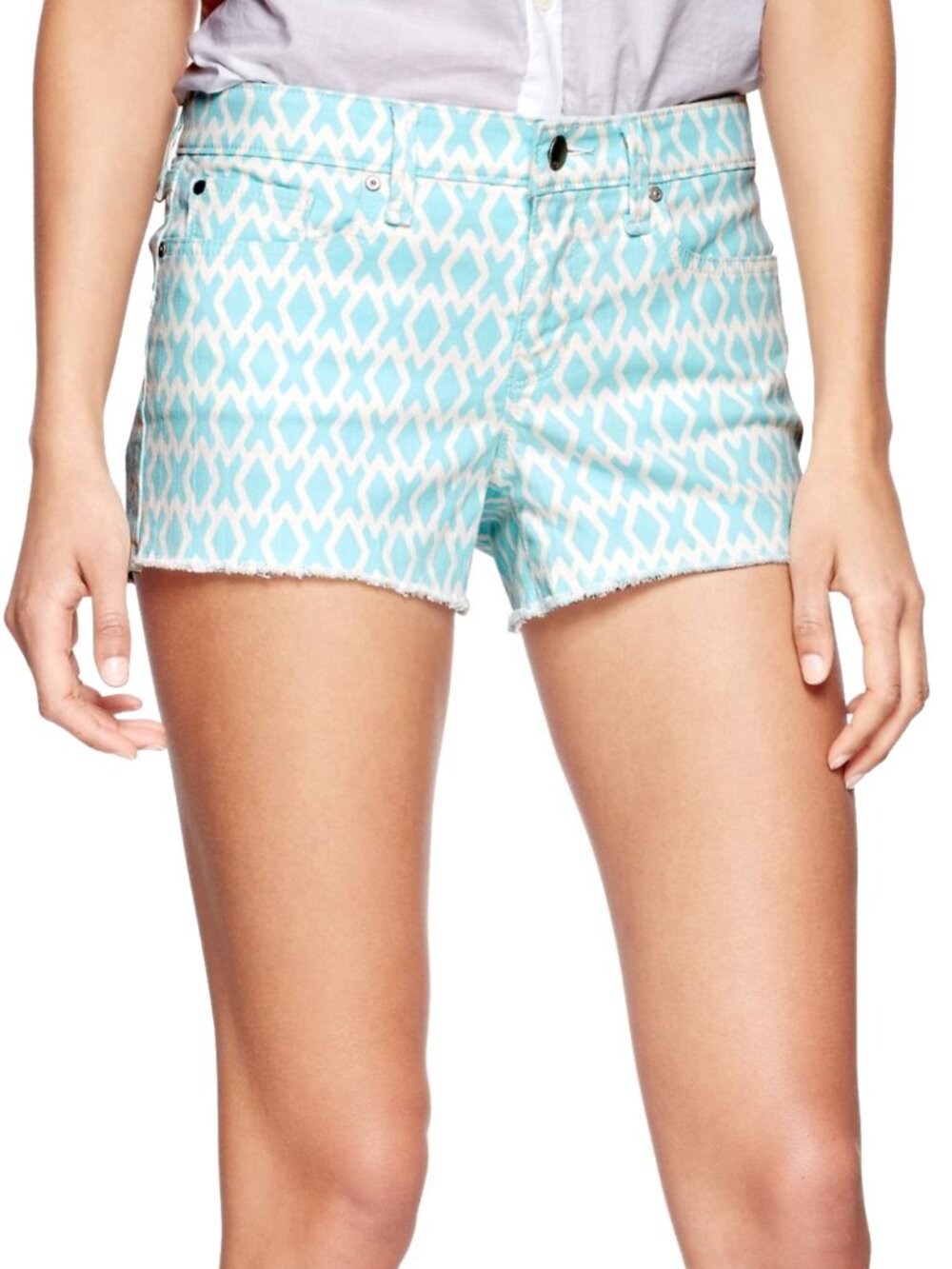 GAP Summer Cut-Off Denim Shorts in Dockside Blue | 26" (2)